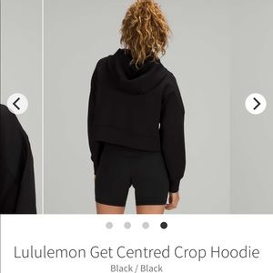 Lululemon Get Centered Crop Hoodie